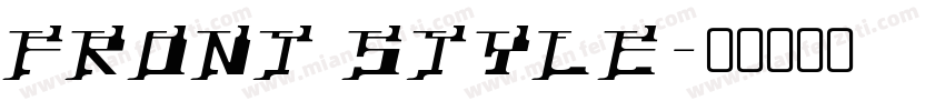 front style字体转换